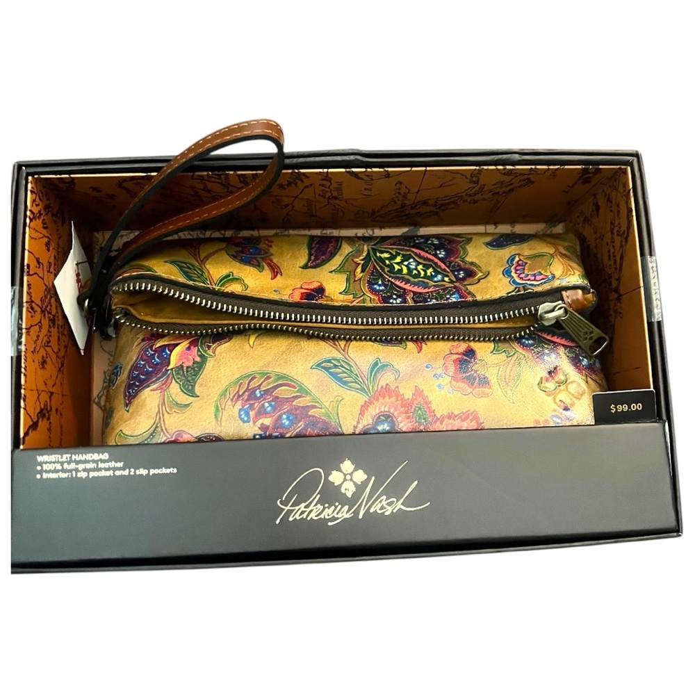 NEW PATRICIA NASH Fold-over Wristlet Handbag